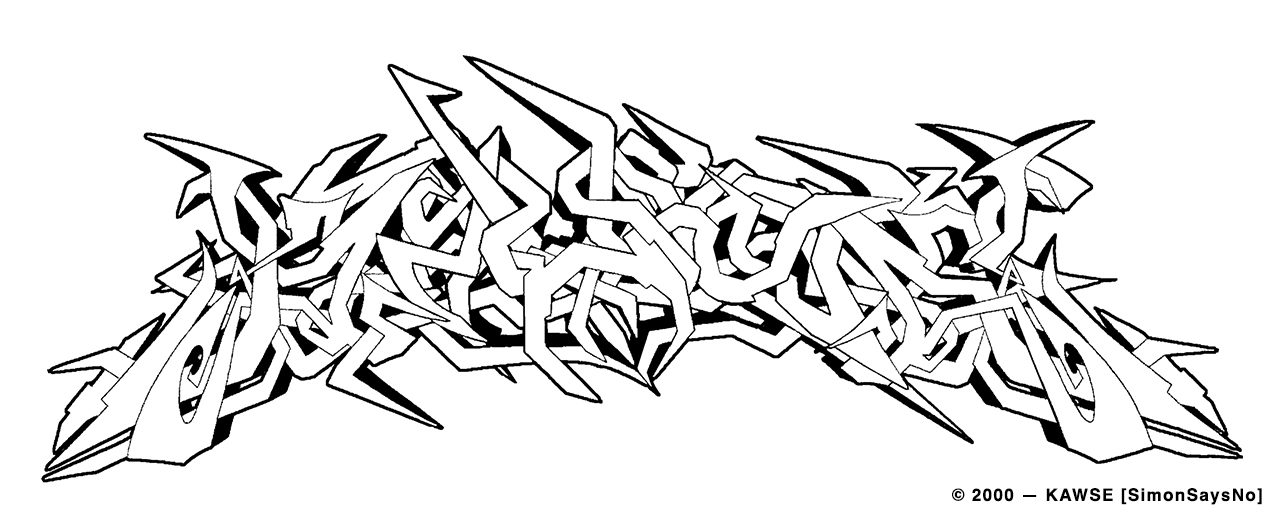 KAWSE 2000 —  IMPERIAL WILD STYLE [Sketch]