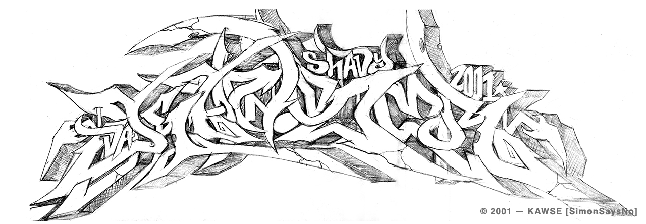 KAWSE 2001 —  SHADY [Sketch]