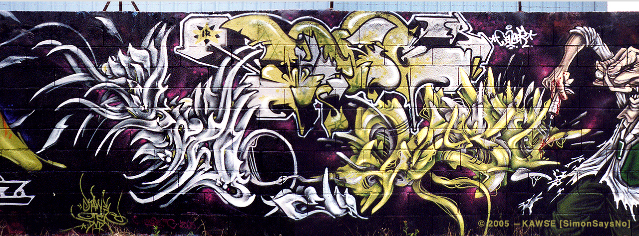 KAWSE 2005 — WHATEVER with WISE and WING [Graffiti]