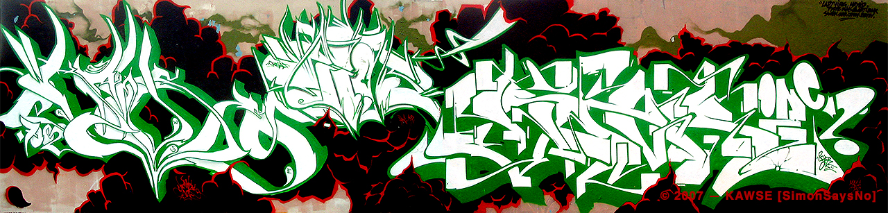 KAWSE 2007 — WHITE+GREEN with ISHAM and EIAS  [Wall]